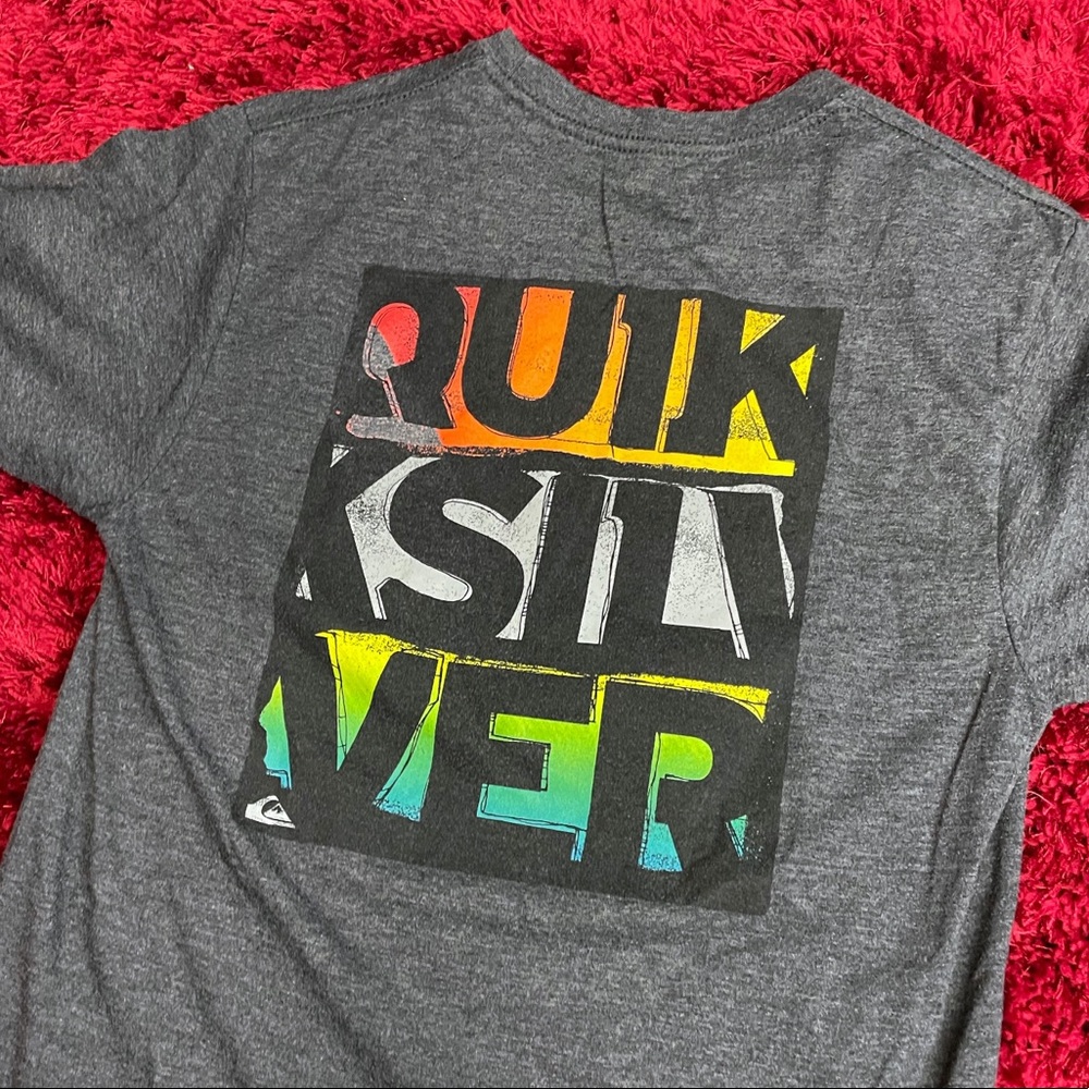 Quiksilver Surf Skateboard Medium Medium Snowboard Retro Shirt Heather Grey - Picture 4 of 7